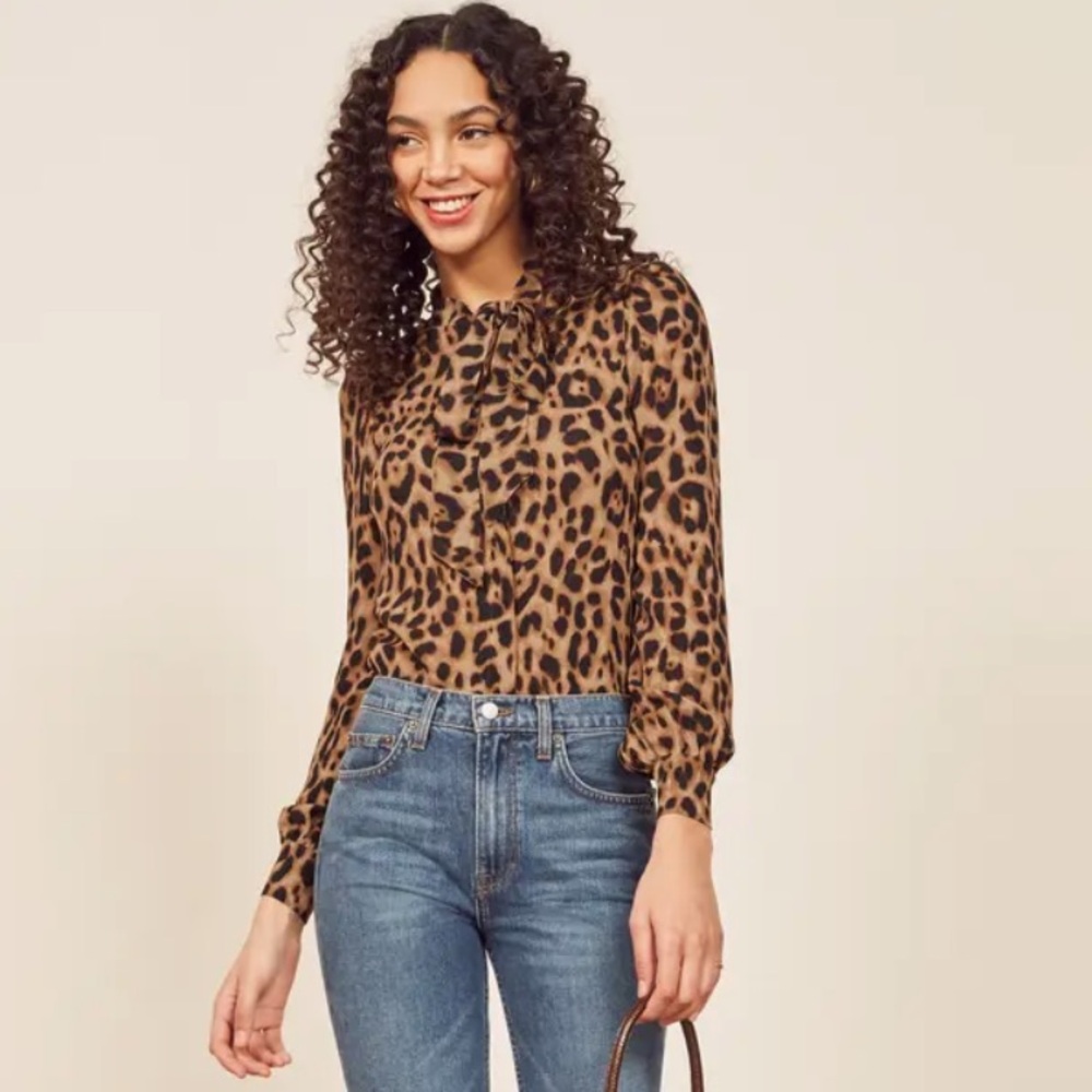 Reformation Marcy Tie Neck Top S